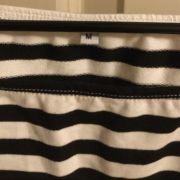 NWOT Shein Striped Off Shoulder Smock Top - Picture 4 of 5